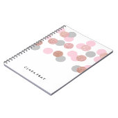 elegant roos goud glitter pastel roze confetti notitieboek (Linkerzijde)