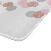 elegant roos goud glitter pastel roze confetti snijplank (Hoek)