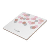 elegant roos goud glitter pastel roze confetti tegeltje (Zijkant)