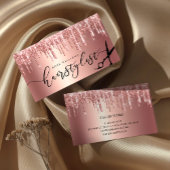 Elegant roos goud glitter scissers haarstylist squ visitekaartje