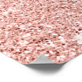 Elegant roos goud glitter sparkles bruiloft poster (Hoek)