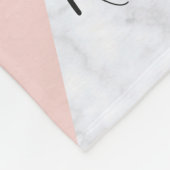 Elegant roos goud glitter witte marmer fleece deken (Hoek)