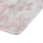 Elegant  roos goud glitter witte marmer snijplank (Hoek)