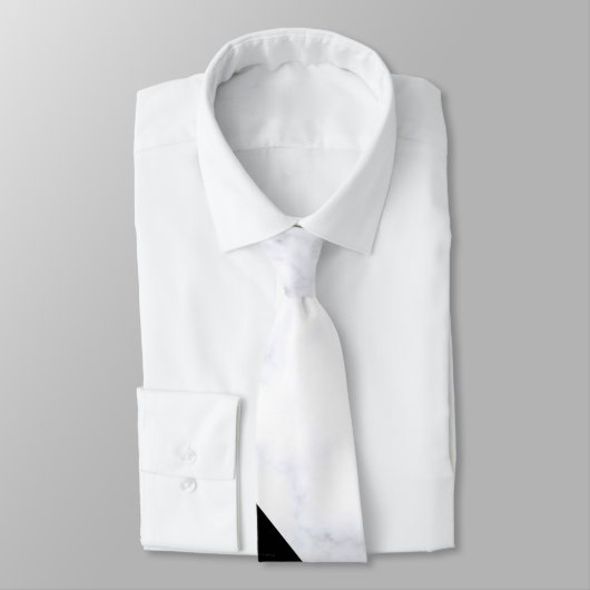 Elegant roos goud glitter witte zwarte marmer stropdas (Gebonden)