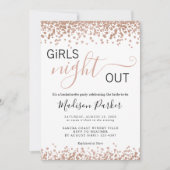 Elegant Roos Goud Glitters Wit Bachelorette Kaart (Voorkant)