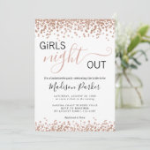 Elegant Roos Goud Glitters Wit Bachelorette Kaart (Staand voorkant)