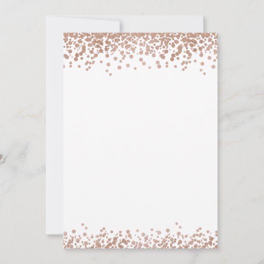 Elegant Roos Goud Glitters Wit Bachelorette Kaart (Achterkant)