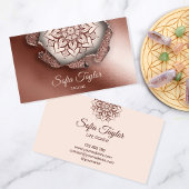 elegant roos goud mandala met glitter gescheurd pa visitekaartje