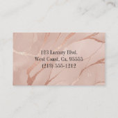 Elegant Roos Goud Marmer voor Architecten & Trades Visitekaartje (Achterkant)