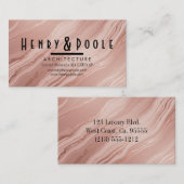 Elegant Roos Goud Marmer voor Architecten & Trades Visitekaartje (Voorkant / Achterkant)