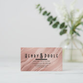 Elegant Roos Goud Marmer voor Architecten & Trades Visitekaartje (Staand voorkant)