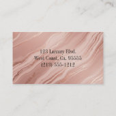 Elegant Roos Goud Marmer voor Architecten & Trades Visitekaartje (Achterkant)