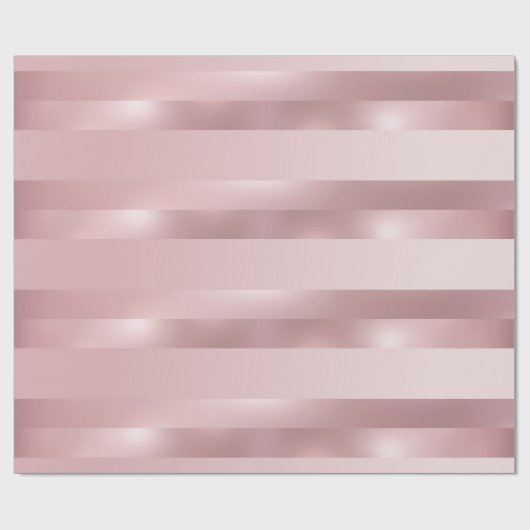 Elegant Roos Goud Metallic Look Modern Sjabloon Cadeaupapier (Vlak)