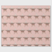 Elegant roos goud metallisch uitziende ster roze cadeaupapier (Vlak)