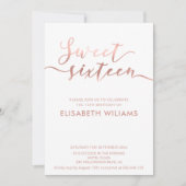 Elegant roos goud minimalistisch chic calligrafie kaart (Voorkant)