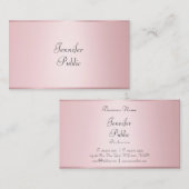 Elegant Roos Goud Modern Calligrafed Professional Visitekaartje (Voorkant / Achterkant)