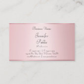 Elegant Roos Goud Modern Calligrafed Professional Visitekaartje (Achterkant)