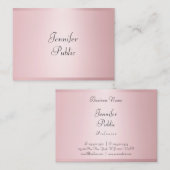 Elegant Roos Goud Modern Handgeschreven Profession Visitekaartje (Voorkant / Achterkant)