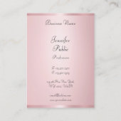 Elegant Roos Goud Modern Kalligrafie Professioneel Visitekaartje (Achterkant)