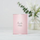 Elegant Roos Goud Modern Kalligrafie Professioneel Visitekaartje (Staand voorkant)