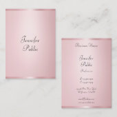 Elegant Roos Goud Modern Kalligrafie Professioneel Visitekaartje (Voorkant / Achterkant)