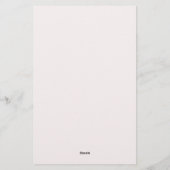 Elegant Roos Goud Modern Monogram Classic Custom Briefpapier (Achterkant)