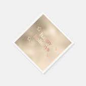 Elegant roos goud Prettige feestdagen kerst Servet (Hoek)