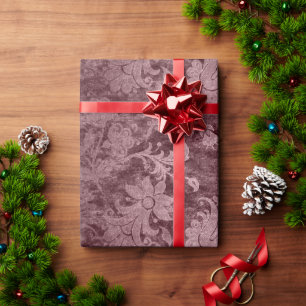 Elegant roos goud royal damask floral cadeaupapier