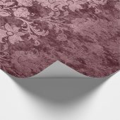 Elegant roos goud royal damask floral cadeaupapier (Hoek)