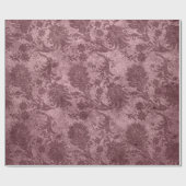 Elegant roos goud royal damask floral cadeaupapier (Vlak)