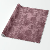 Elegant roos goud royal damask floral cadeaupapier (Uitgerold)