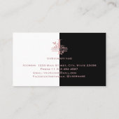 Elegant Roos Goud Split Custom Monogram Letter I Visitekaartje (Achterkant)