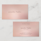 Elegant Roos Goud Trendy Modern Stijlvol Plain Visitekaartje (Voorkant / Achterkant)