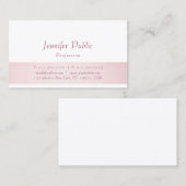 Elegant Roos Goud Trendy Script Sjabloon Modern Visitekaartje (Voorkant / Achterkant)