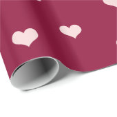 Elegant roos goud Valentijnsdag hartpatroon Cadeaupapier (Rol Hoek)