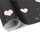 Elegant roos goud Valentijnsdag hartpatroon Cadeaupapier (Rol Hoek)