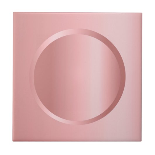 Elegant Roos Goud Verwisselbaar Afbeelding Sjabloo Tegeltje (Voorkant)