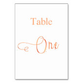 Elegant roos goud witte kalligrafie tabel 1 kaart (Voorkant)