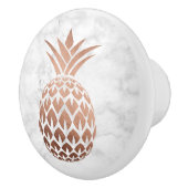 Elegant roos goud witte marmer ananas keramische knop (Rechts)
