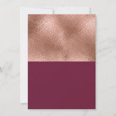 Elegant roos goud, zestien jaar oud kaart (Achterkant)