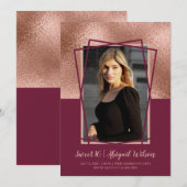 Elegant roos goud, zestien jaar oud kaart (Voorkant / Achterkant)