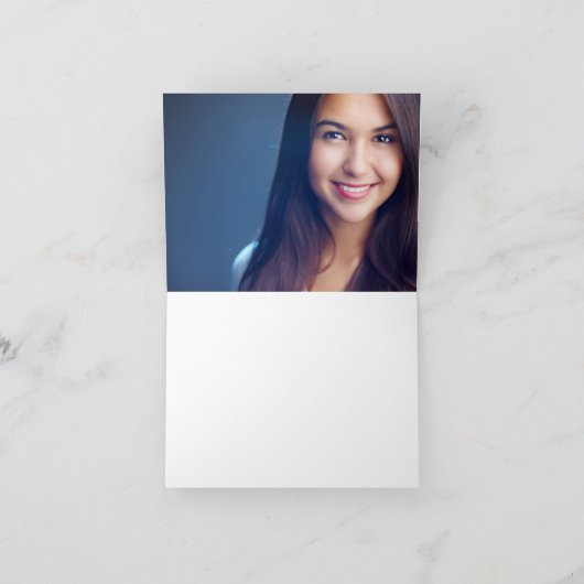 Elegant Roos Goud Zwart Klasse van 2025 Afstuderen Bedankkaart (Binnen)