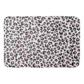Elegant Roos Goud Zwart Luipaard Patroon Badmat (Voorkant)