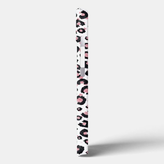 Elegant Roos Goud Zwart Luipaard Patroon Case-Mate iPhone Case (Achterkant / Links)