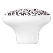 Elegant Roos Goud Zwart Luipaard Patroon Keramische Knop (Zijkant)