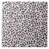 Elegant Roos Goud Zwart Luipaard Patroon Tegeltje (Voorkant)