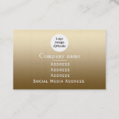 Elegant Roos Goud Zwart Monogram Visitekaartje (Achterkant)