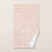 Elegant  roos goud & zwart roze geometrisch bad handdoek (Handdoek)