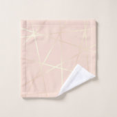 Elegant  roos goud & zwart roze geometrisch bad handdoek (Wasdoekje)