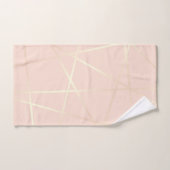 Elegant  roos goud & zwart roze geometrisch bad handdoek (Handdoek)